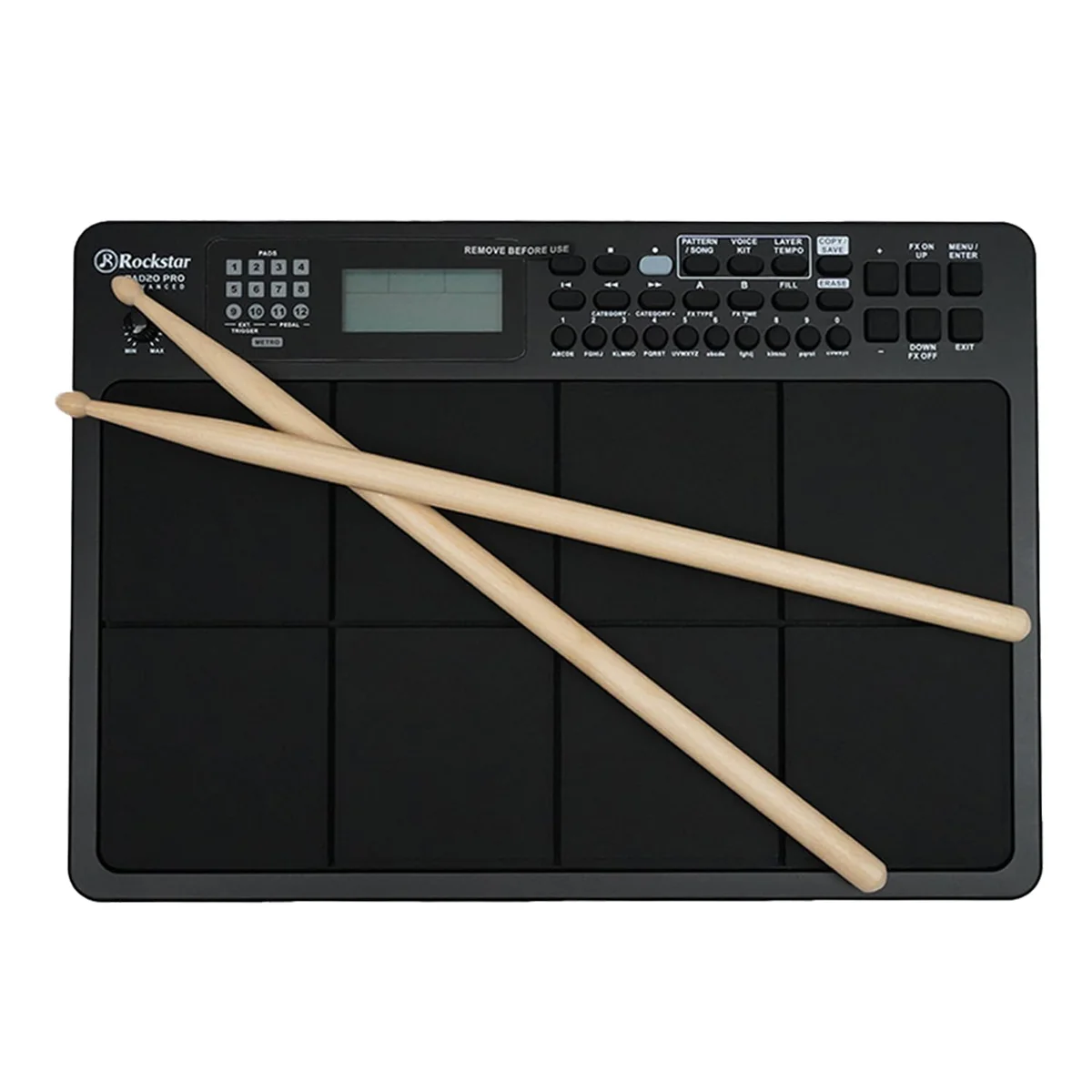 Rockstar_pad_20_pr_advanced_1200x Rockstar Pad 20 Pro Electronic Percussion Pad - Image 1